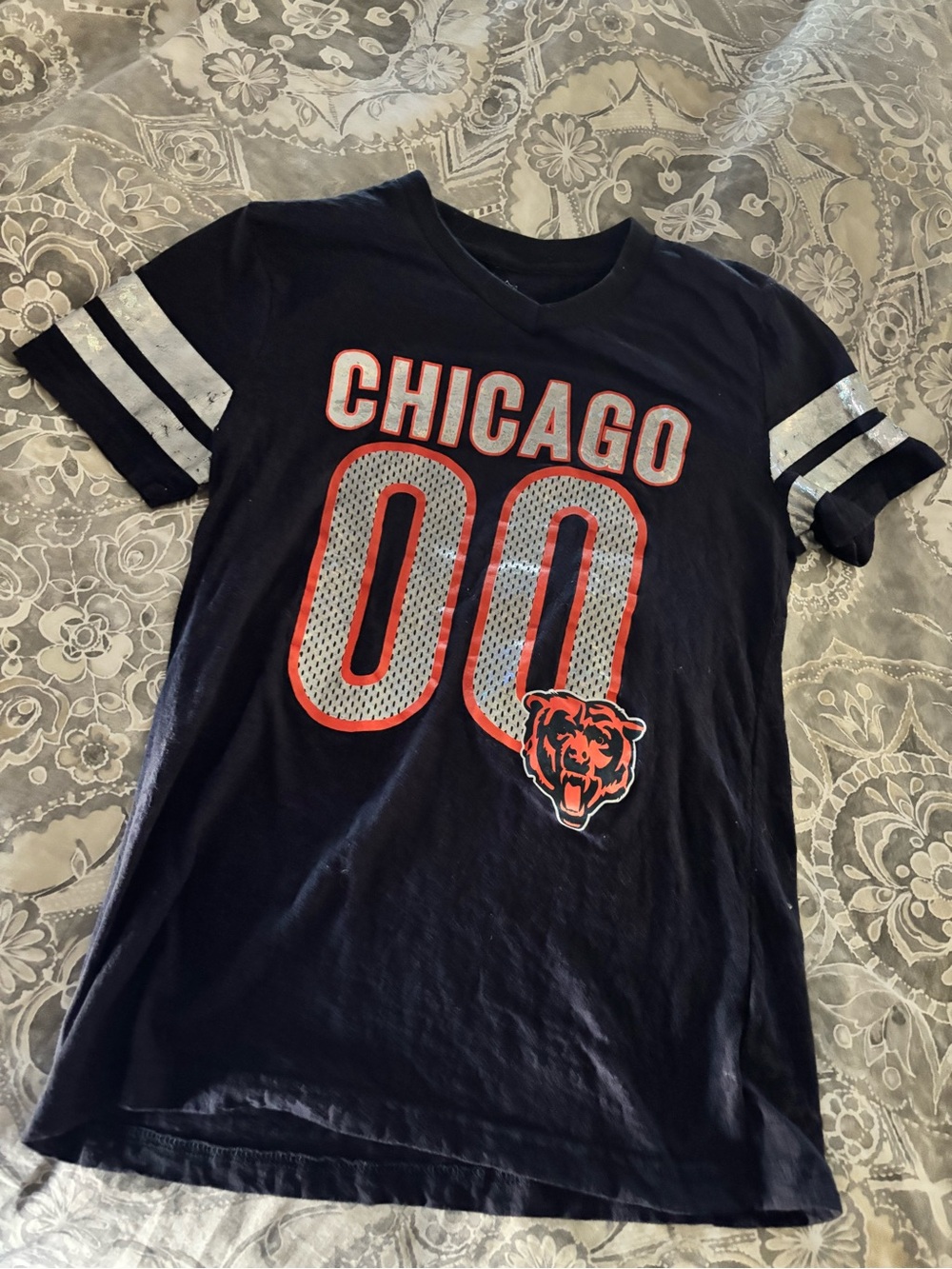 Chicago Kids' Graphic Tee - Navy with Orange Accents